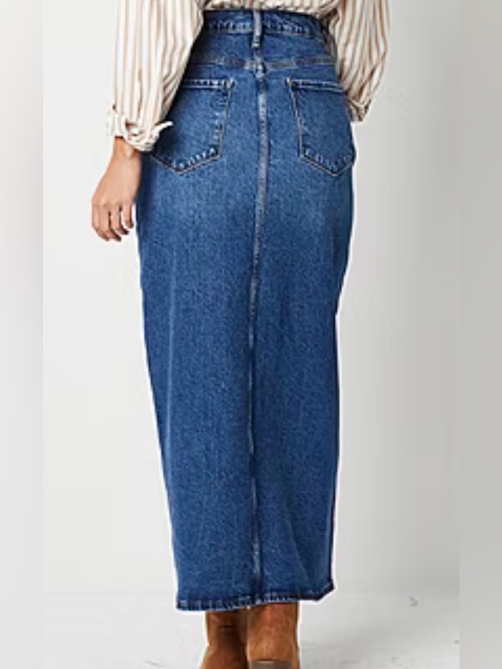 a.n.a a new approach Blue Denim Maxi Skirt - Picture 2 of 10